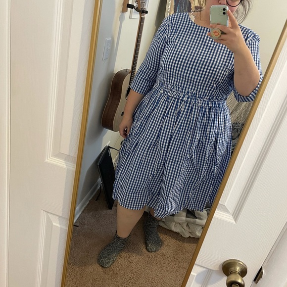 Dainty Jewells Dresses & Skirts - Dainty Jewels Blue Gingham Dress NWT XXXL